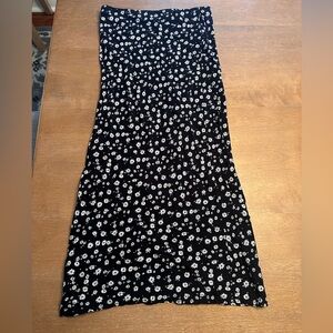 Wild Fable Black and White Floral Maxi Skirt